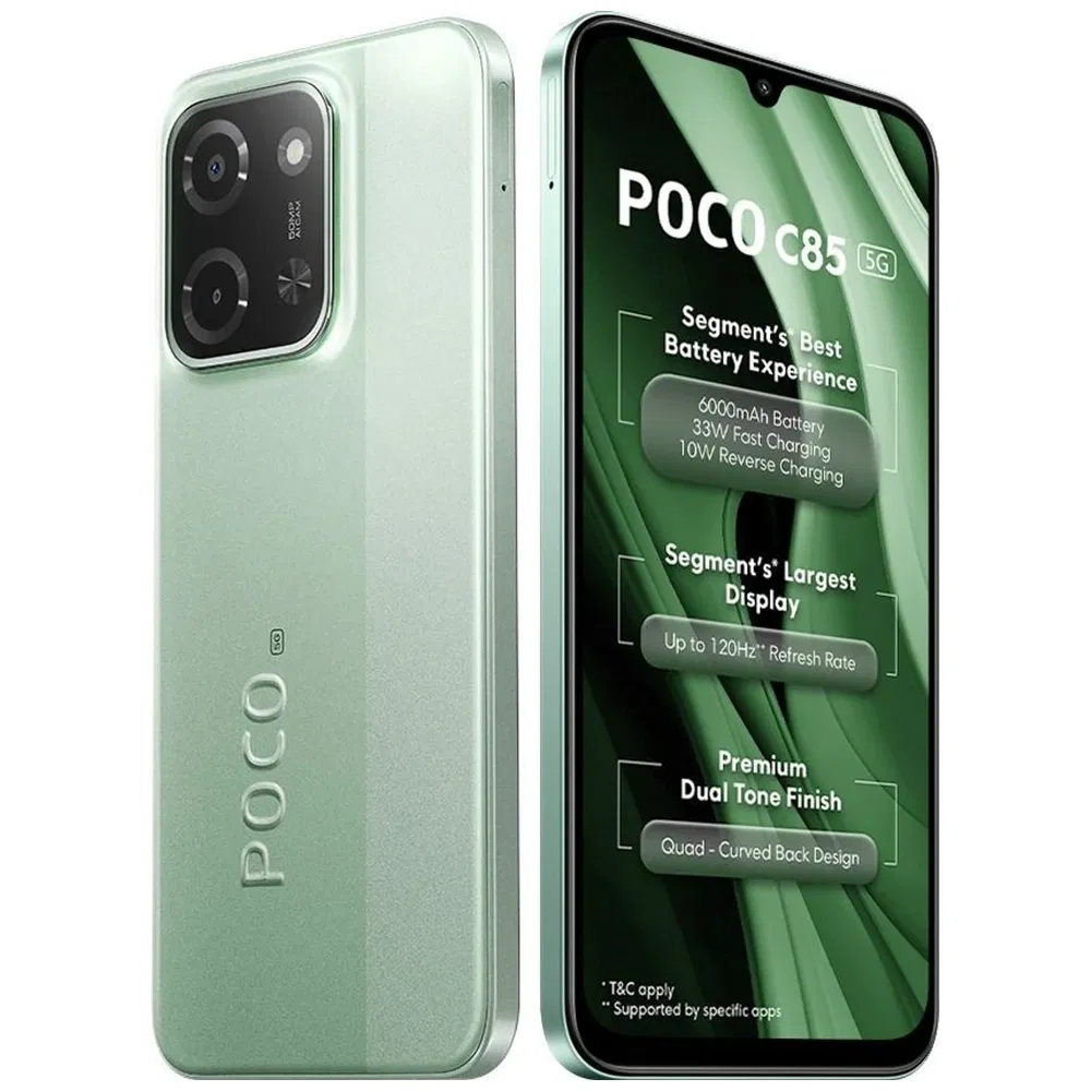POCO C85 5G - Refurbished_Spring Green_Left Side_125709