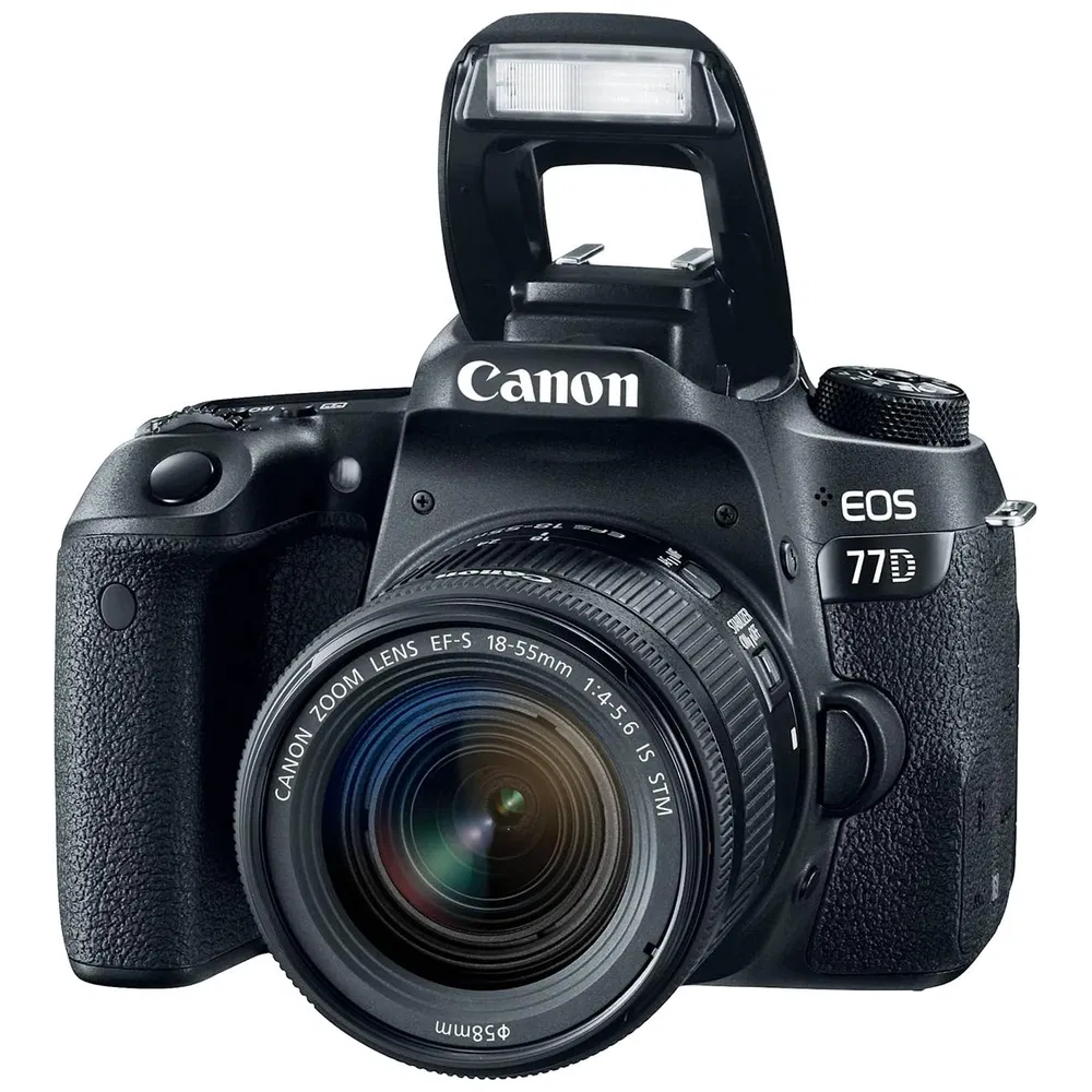 Canon EOS 77D 24.2MP DSLR Camera - Refurbished_Black_Right Side_124769