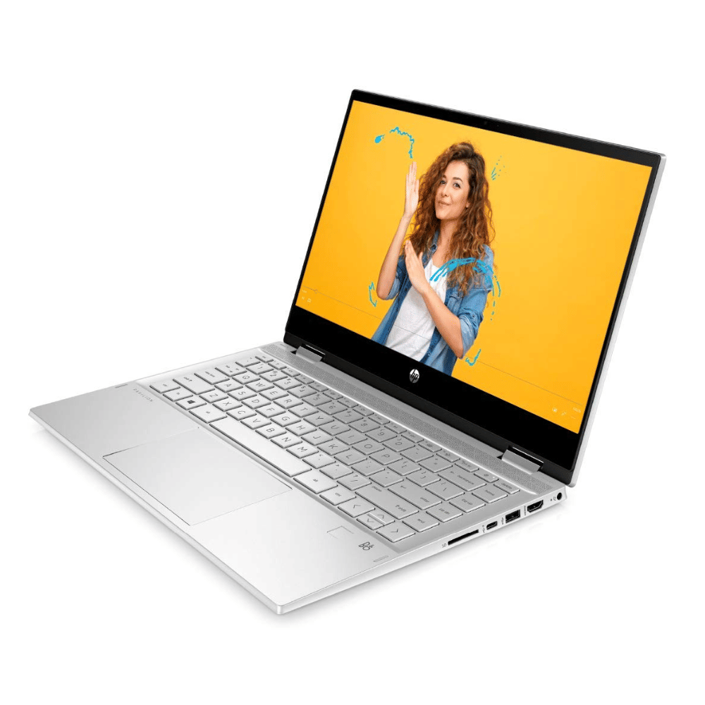 HP/Compaq Pavilion Series X360 CONVERTIBLE 14-dw1037TU TOUCH SCREEN (Intel Core i3 11th Gen 14 Inch)- Refurbished_Silver_Right Side_61165