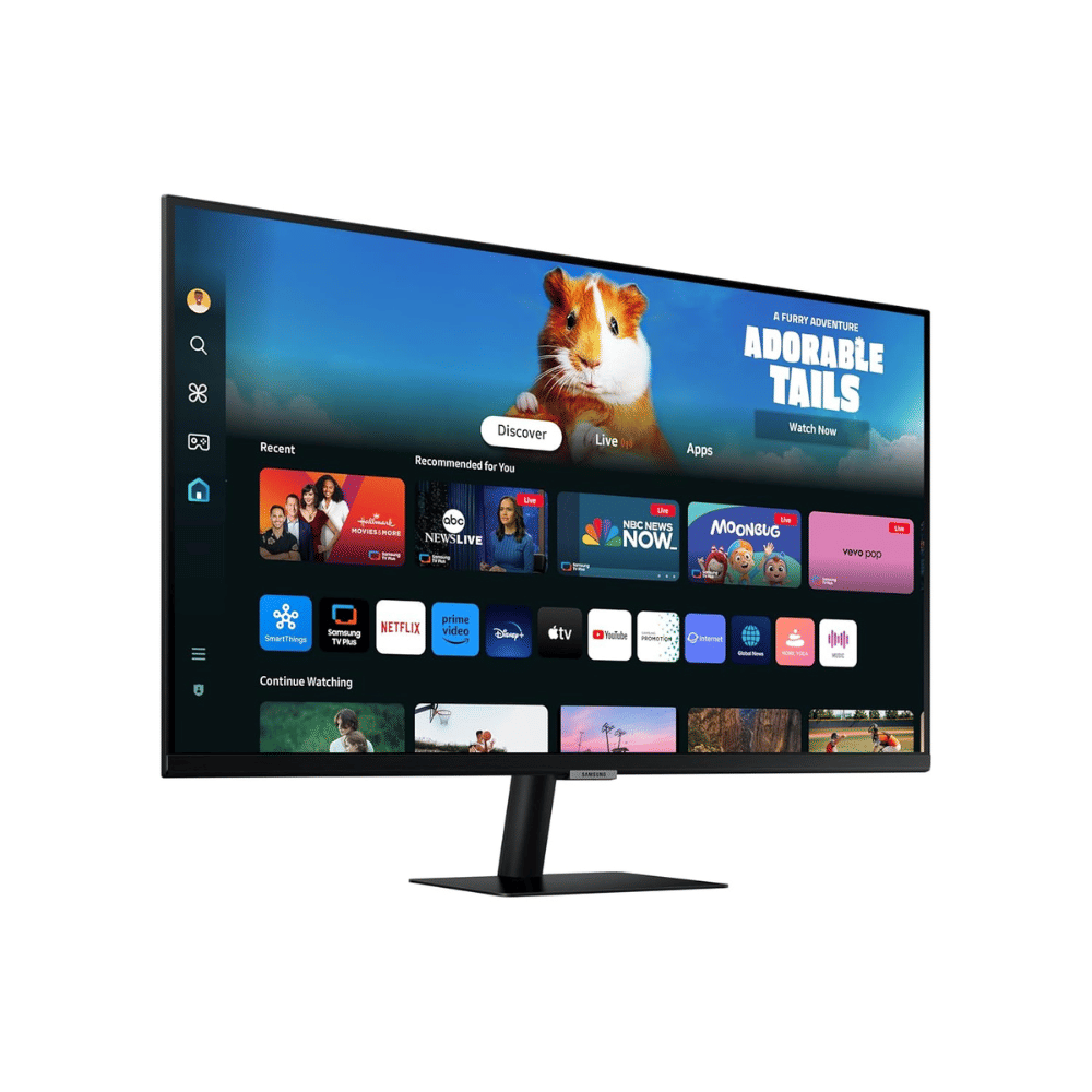 Samsung M5 LS27DM500EWXXL 27 Inch 60 Hz Super Slim Full HD VA Panel LED Backlit LCD Smart Monitor - Unboxed_Black_Left Side_64828