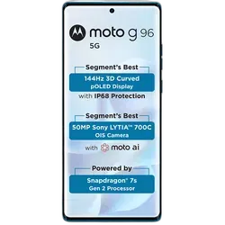 Motorola Moto G96 5G - Refurbished_Pantone Dresden Blue_Front_87820
