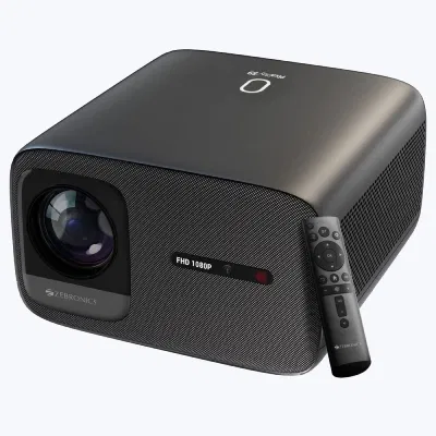 Zebronics Pixaplay 59 20000 lm 1080p Smart Projector - Unboxed_Black_Front_124772