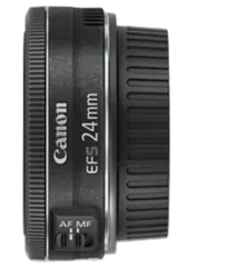 CANON EFS 24mm F/2.8 STM Prime Lens - Refurbished Good - Black - Refurbished_Black_Left Side_115727