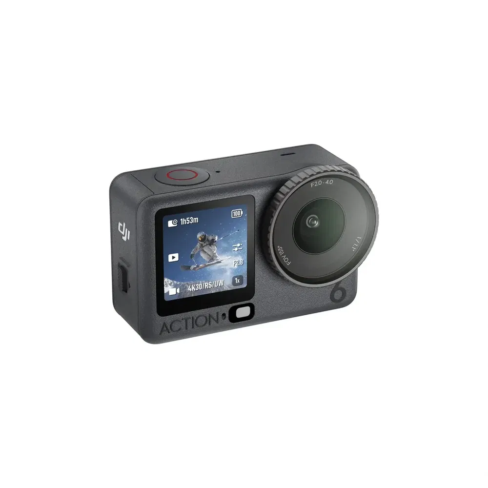 DJI Osmo Action 6 Adventure Combo 38MP Action Camera - Refurbished_Black_Left Side_124302