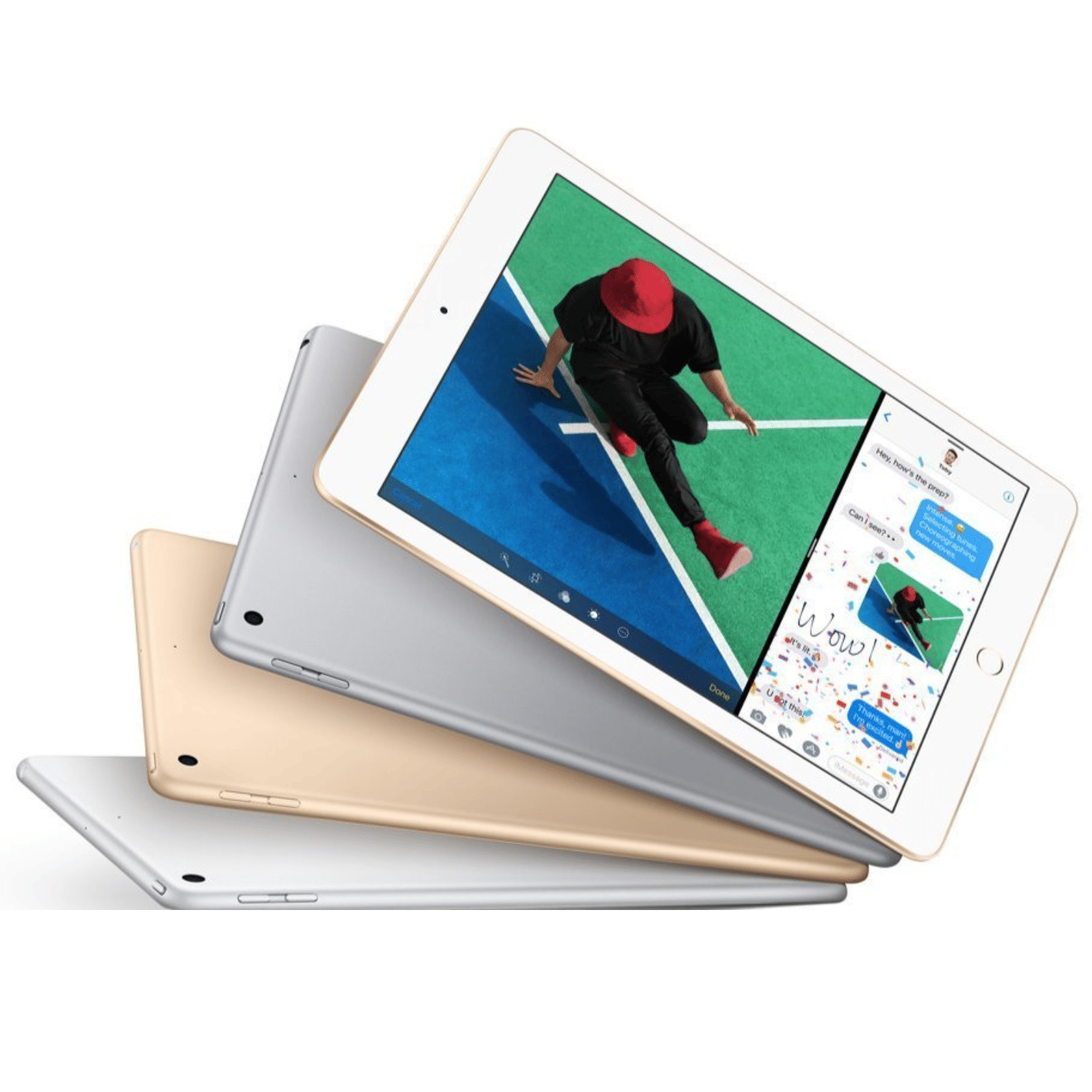 Apple iPad 2017 5th Generation (9.7 inch, Wifi+Cellular)- Refurbished_Gold_Top_90466