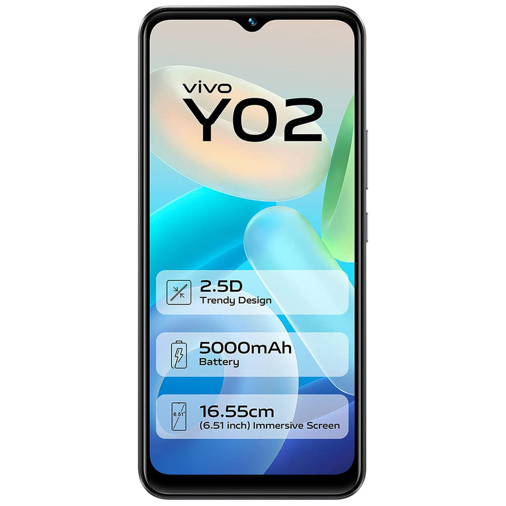 Vivo Y02 - Refurbished_Cosmic Grey_Front_52461
