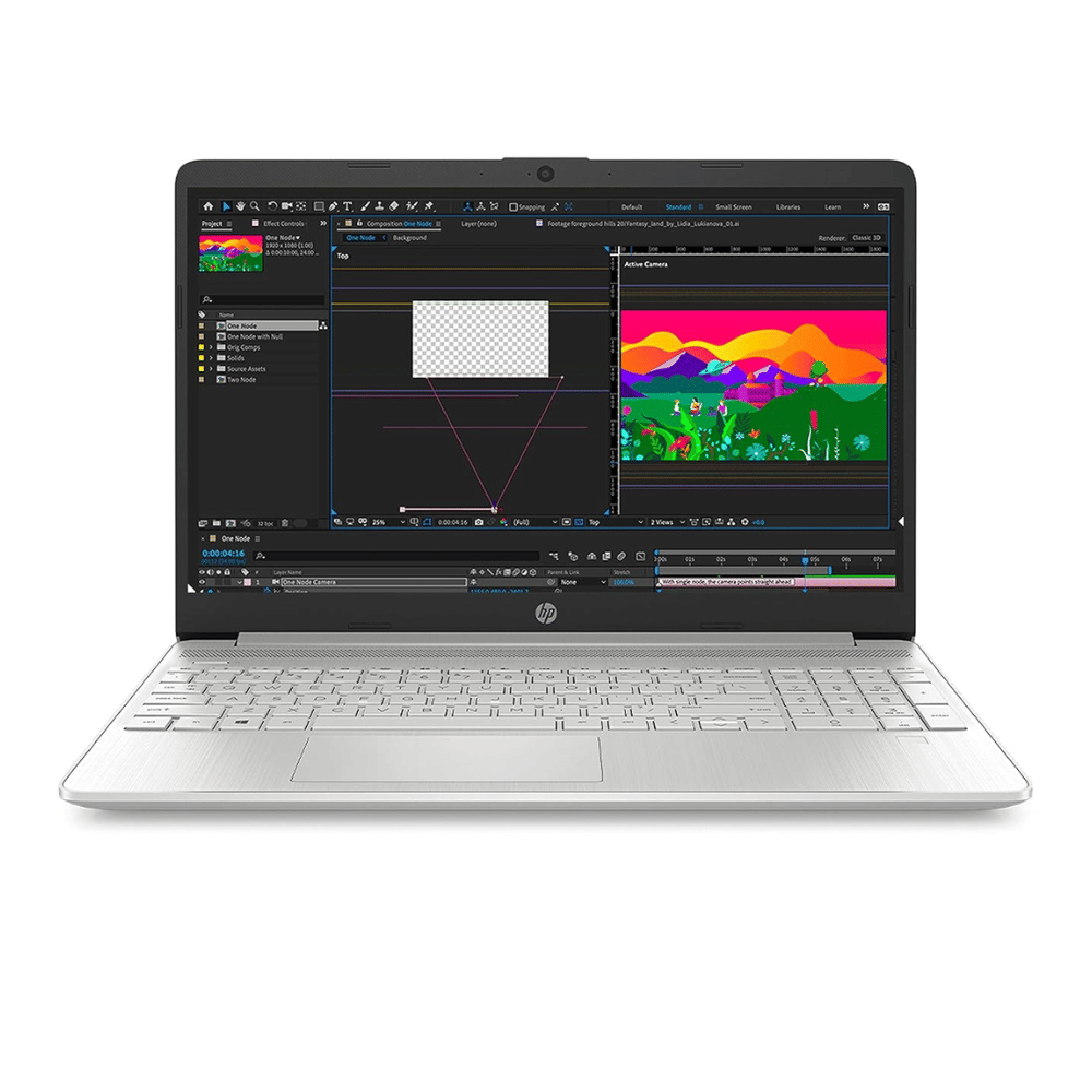 HP/Compaq HP 15 Series 15s-fr2508TU (Intel Core i3 11th Gen 15.6 Inch)- Refurbished_Silver_Top_61407