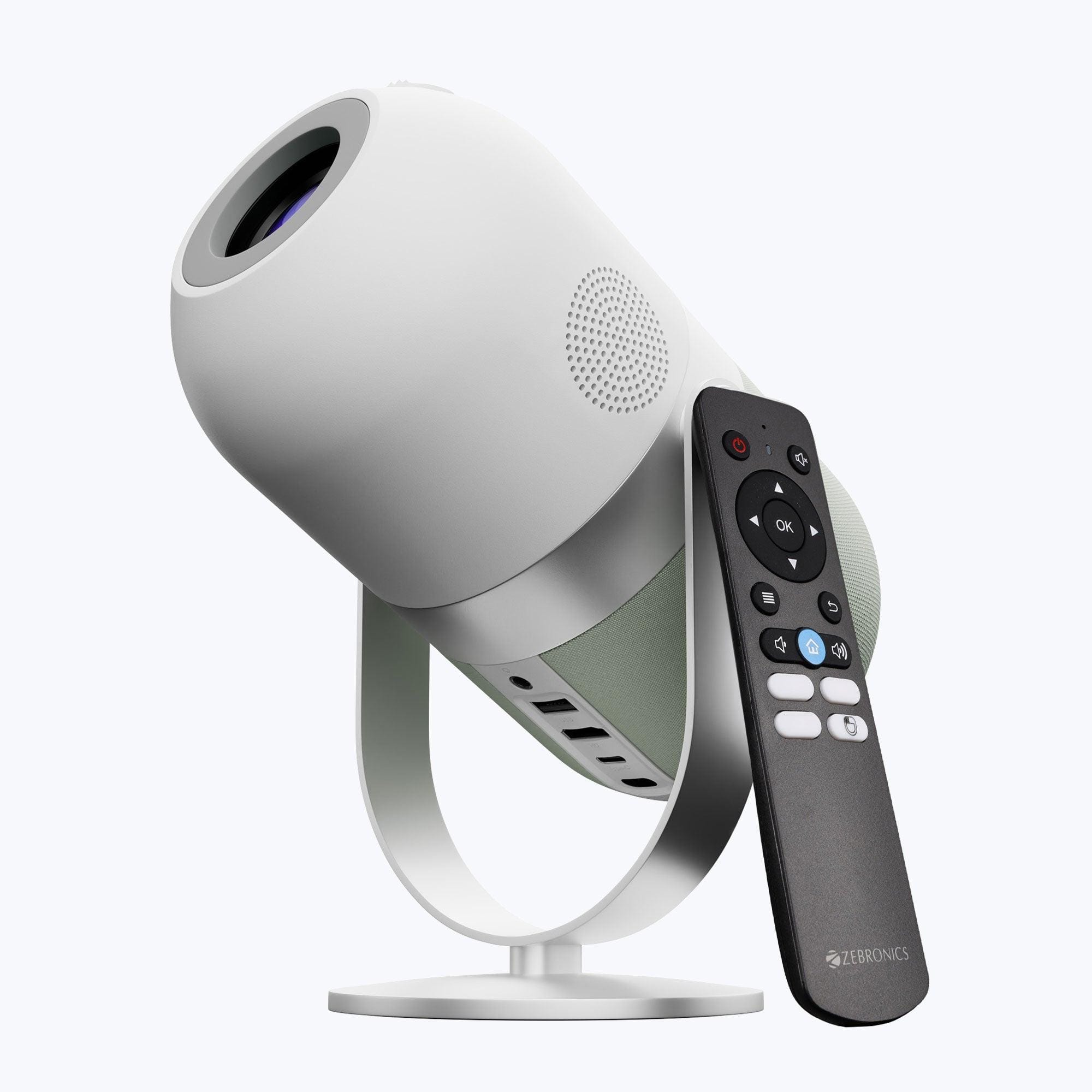Zebronics Pixaplay 54 3800 LM Smart LED Projector  - Unboxed_White_Left Side_124765