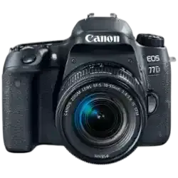 Canon EOS 77D 24.2MP DSLR Camera - Refurbished_Black_Front_124767