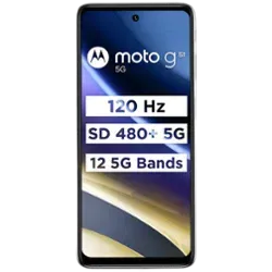 Motorola Moto G51 5G - Refurbished_Bright Silver_Front_52051