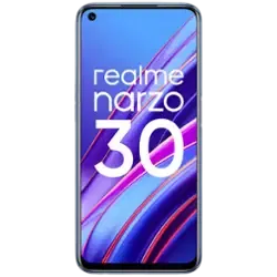 Realme Narzo 30 - Refurbished_Racing Blue_Front_55983