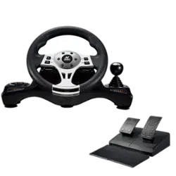 Ant Esports GW190 Racing Steering Wheel Motion Controller - Refurbished Superb - Black - 2024 - PS4)- Refurbished_Black_Front_123756