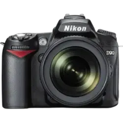 Nikon D90 12.3MP DSLR Camera - Refurbished_Black_Front_126493