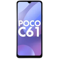 POCO C61 - Refurbished_Diamond Dust Black_Front_52166