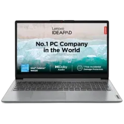 Lenovo IdeaPad 1 Series 15IGL7 (Intel Celeron N4020 15.6 Inch)- Refurbished_Silver_Front_124395