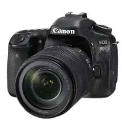 Canon EOS 80D 24.2 MP DSLR - Refurbished_Black_Front_123863