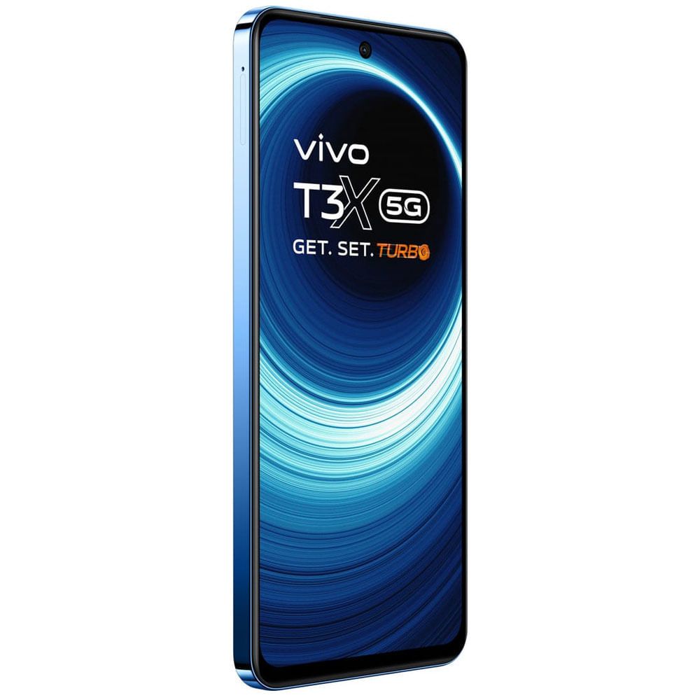Vivo T3x 5G - Refurbished_Sapphire Blue_Left Side_60242