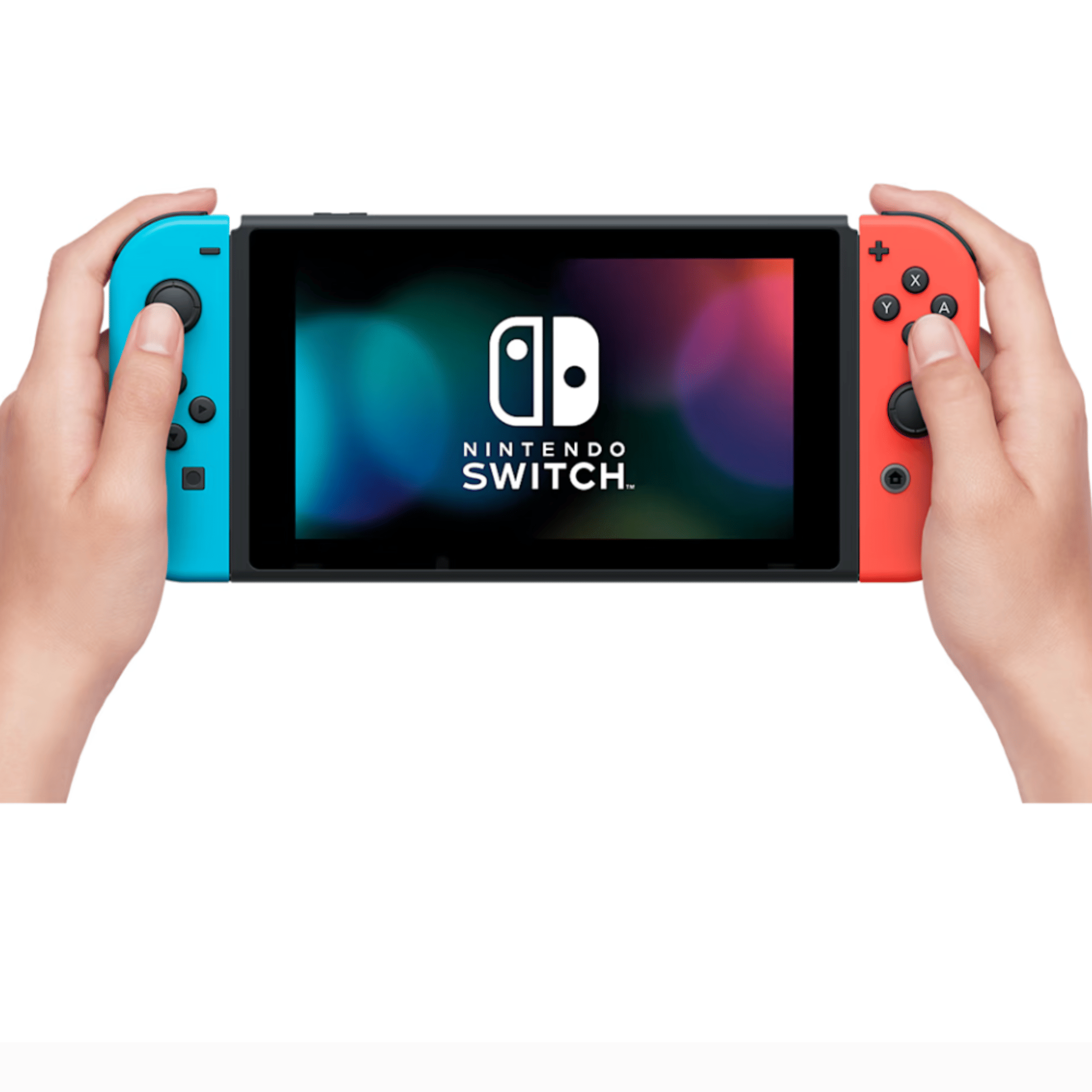 Nintendo Switch Version 2 Gaming Console (HAC-001-01)- Refurbished_Neon Red & Blue Joy-Con_Top_117377