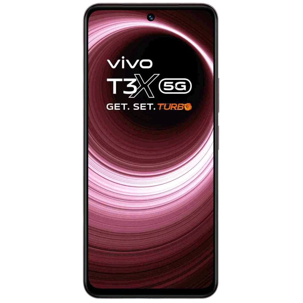Vivo T3x 5G - Refurbished_Crimson Bliss_Front_52447