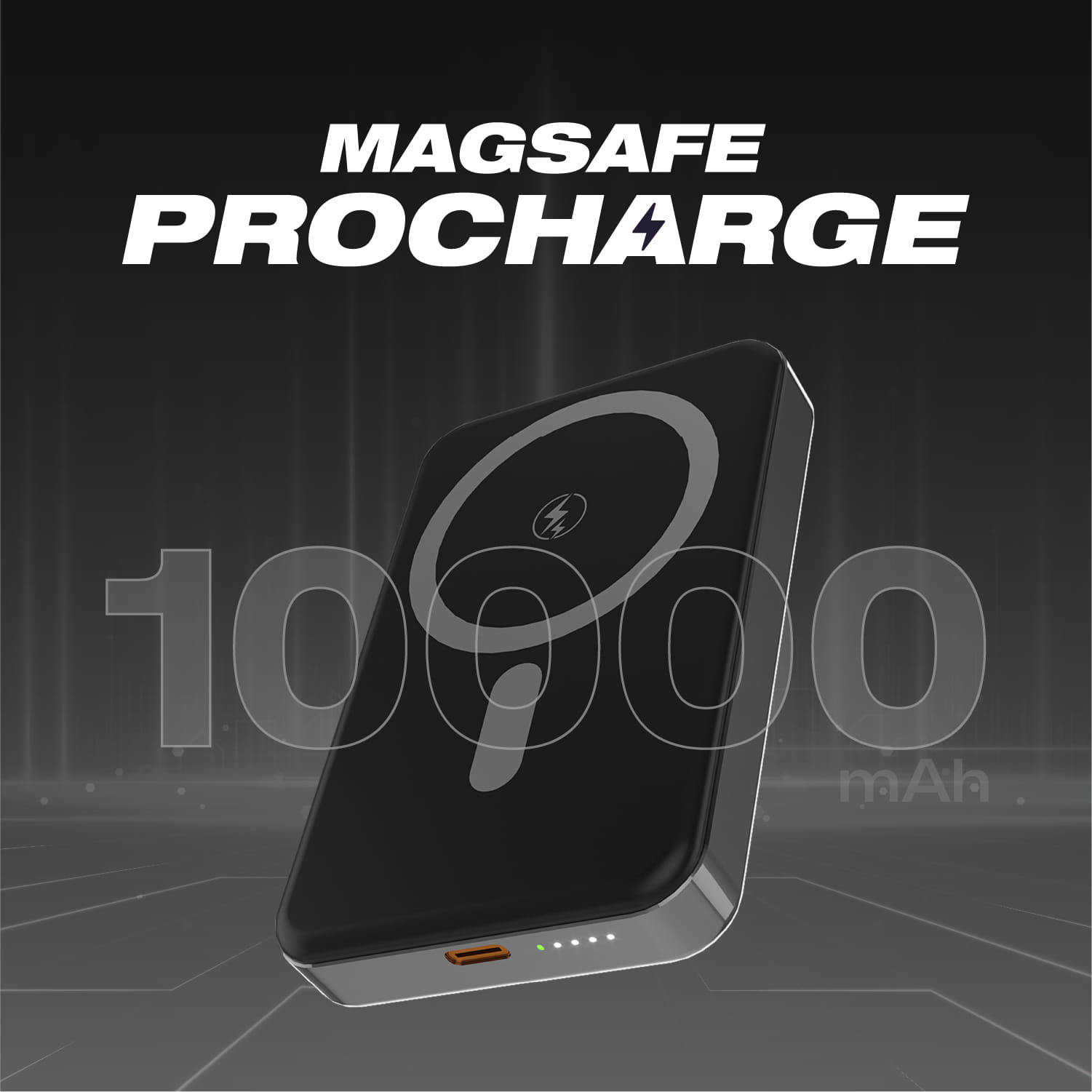 Sugato Procharge 10000mAh - Powerbank - Grey_Grey_Right Side_127076