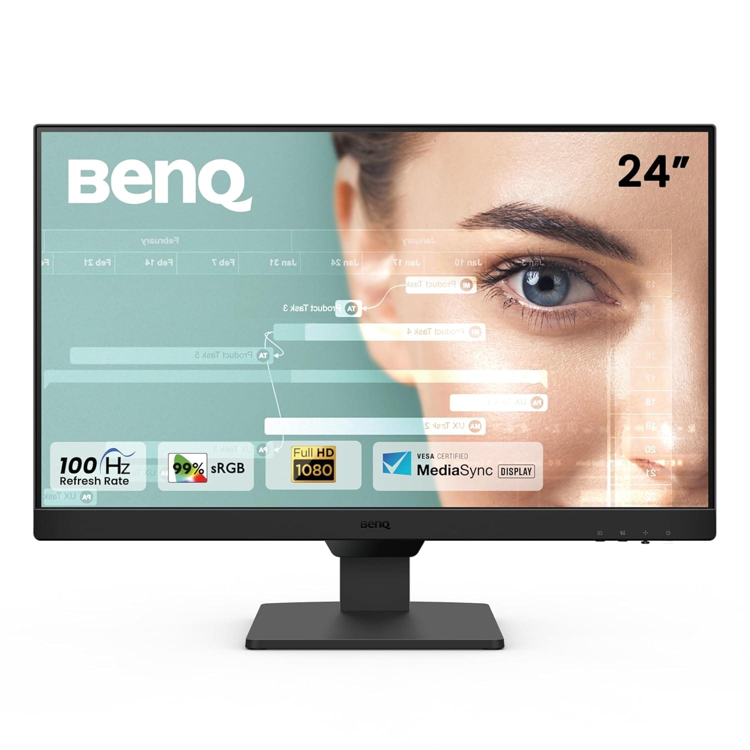 BenQ GW2490 24 Inch IPS 100 Hz FHD LCD Monitor  - Unboxed_Black_Front_89686