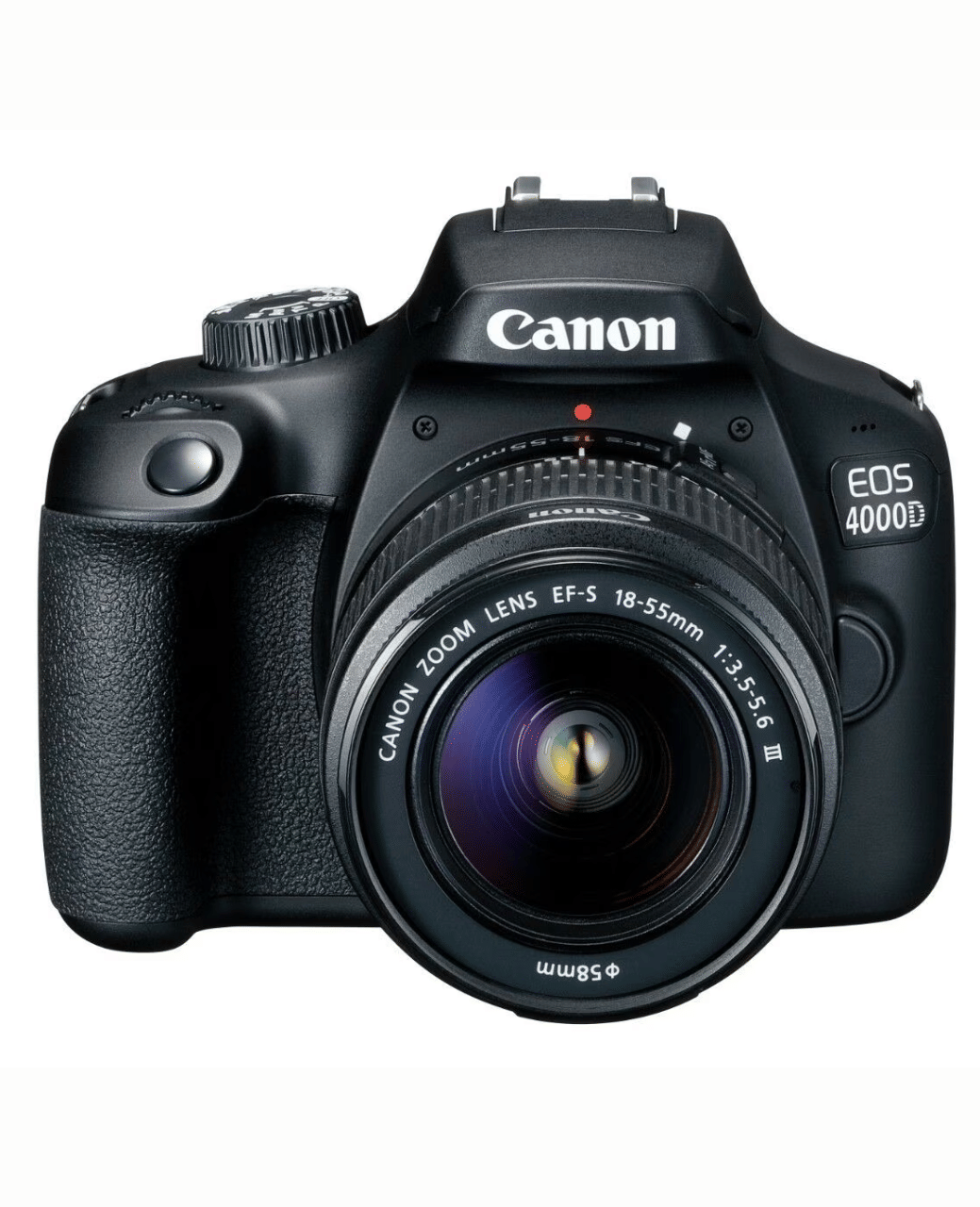 Canon EOS 4000D 18MP DSLR Camera - Refurbished_Black_Front_115735