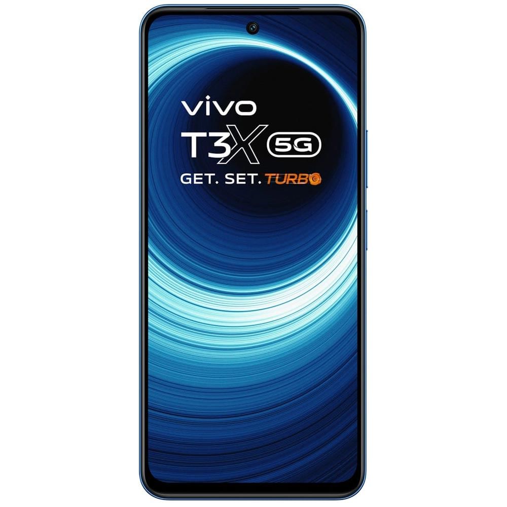 Vivo T3x 5G - Refurbished_Sapphire Blue_Front_60240