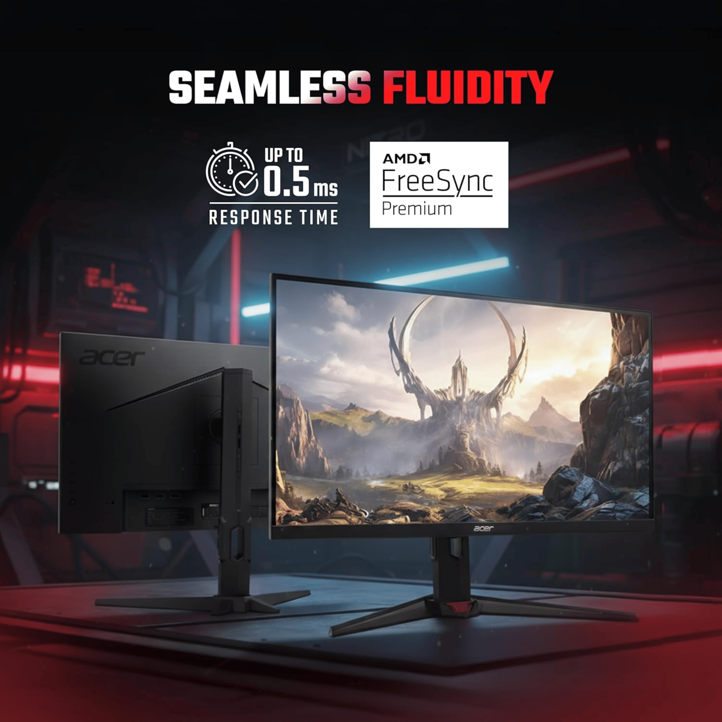 Acer XV272U V3 27 Inch 180 Hz WQHD IPS Monitor  - Unboxed_Black_Cashify Assured_114962