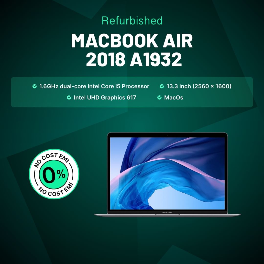 MacBook Air 2018 A1932 (Intel Core i5 13.3 Inch)- Refurbished