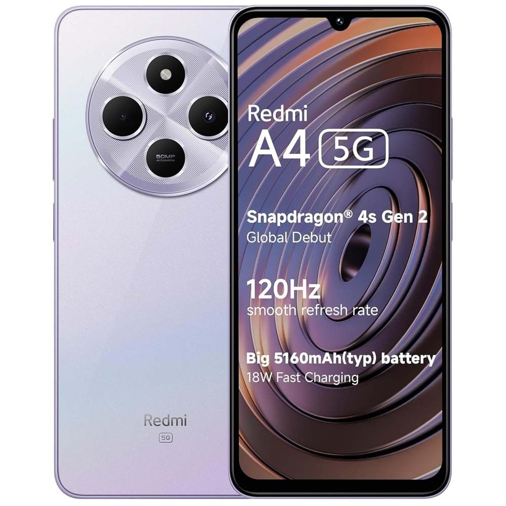 Xiaomi Redmi A4 5G - Refurbished_Sparkle Purple_Front_64296