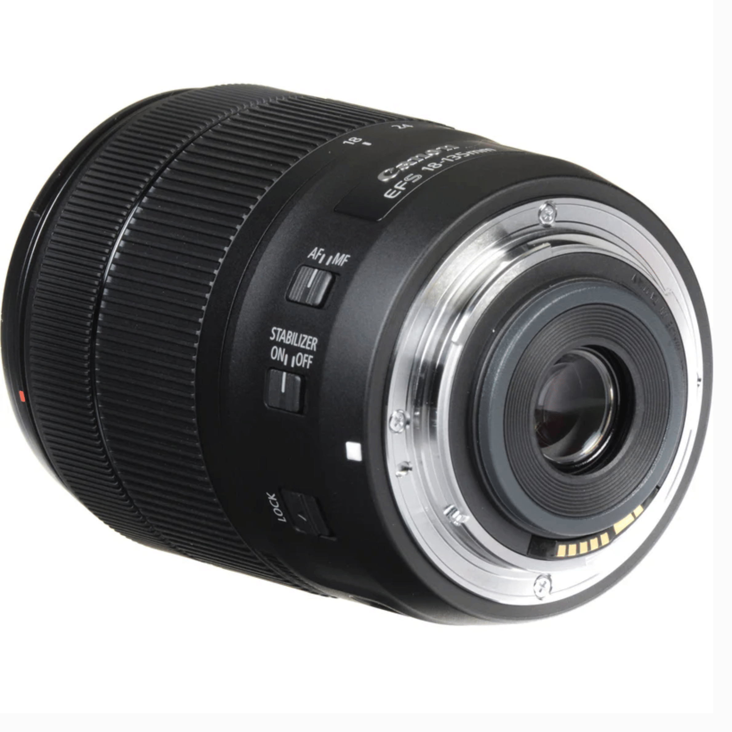 Canon EF–S 18–135mm f/3.5–5.6 IS USM Standard Zoom Lens - Refurbished_Black_Top_123225