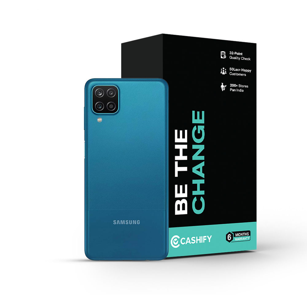 Samsung Galaxy M12 - Refurbished_Elegant Blue_Phone With Box_50206