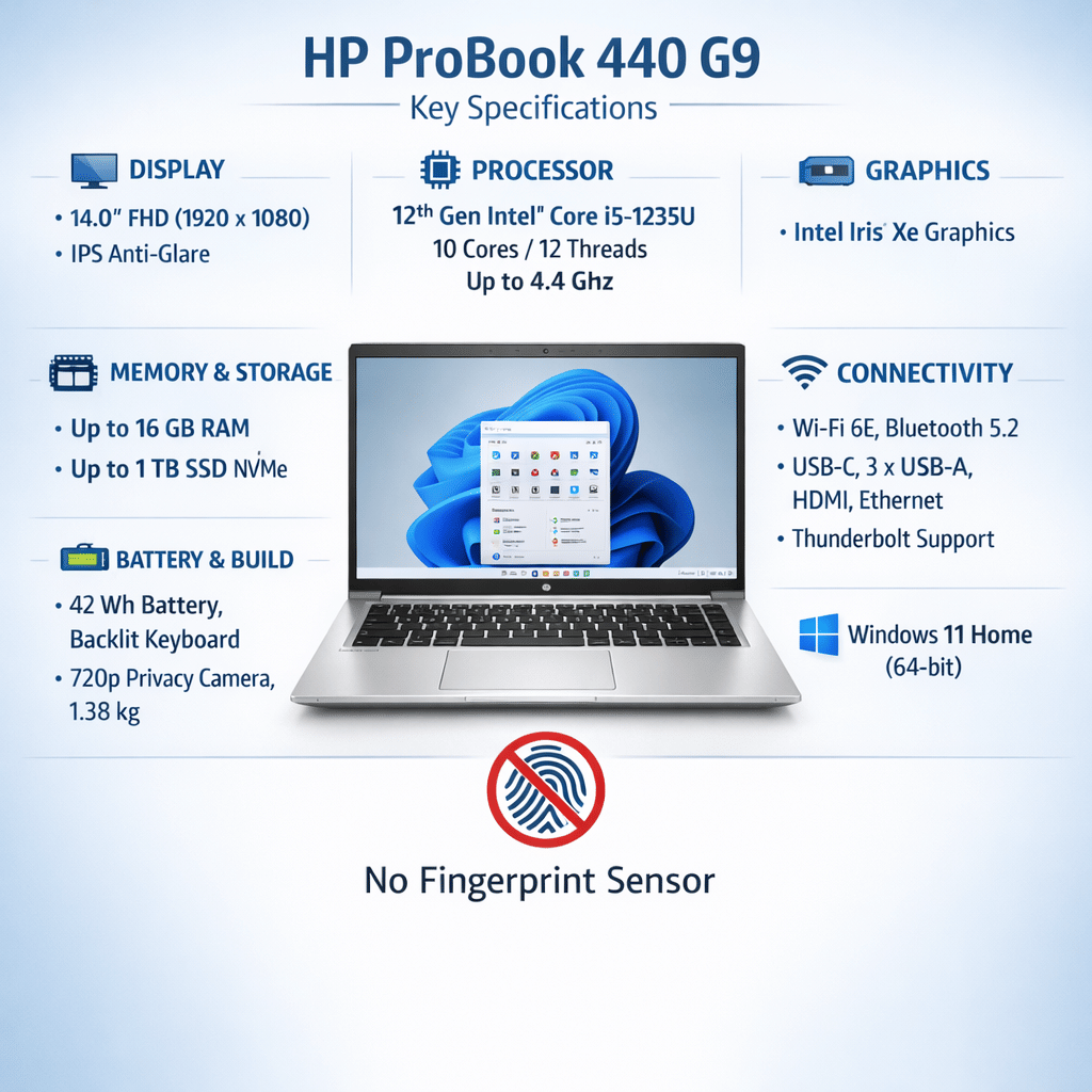 HP/Compaq Probook Series 440 G9 (Intel Core i5 12th Gen 14 Inch)- Refurbished_All_Others_88831