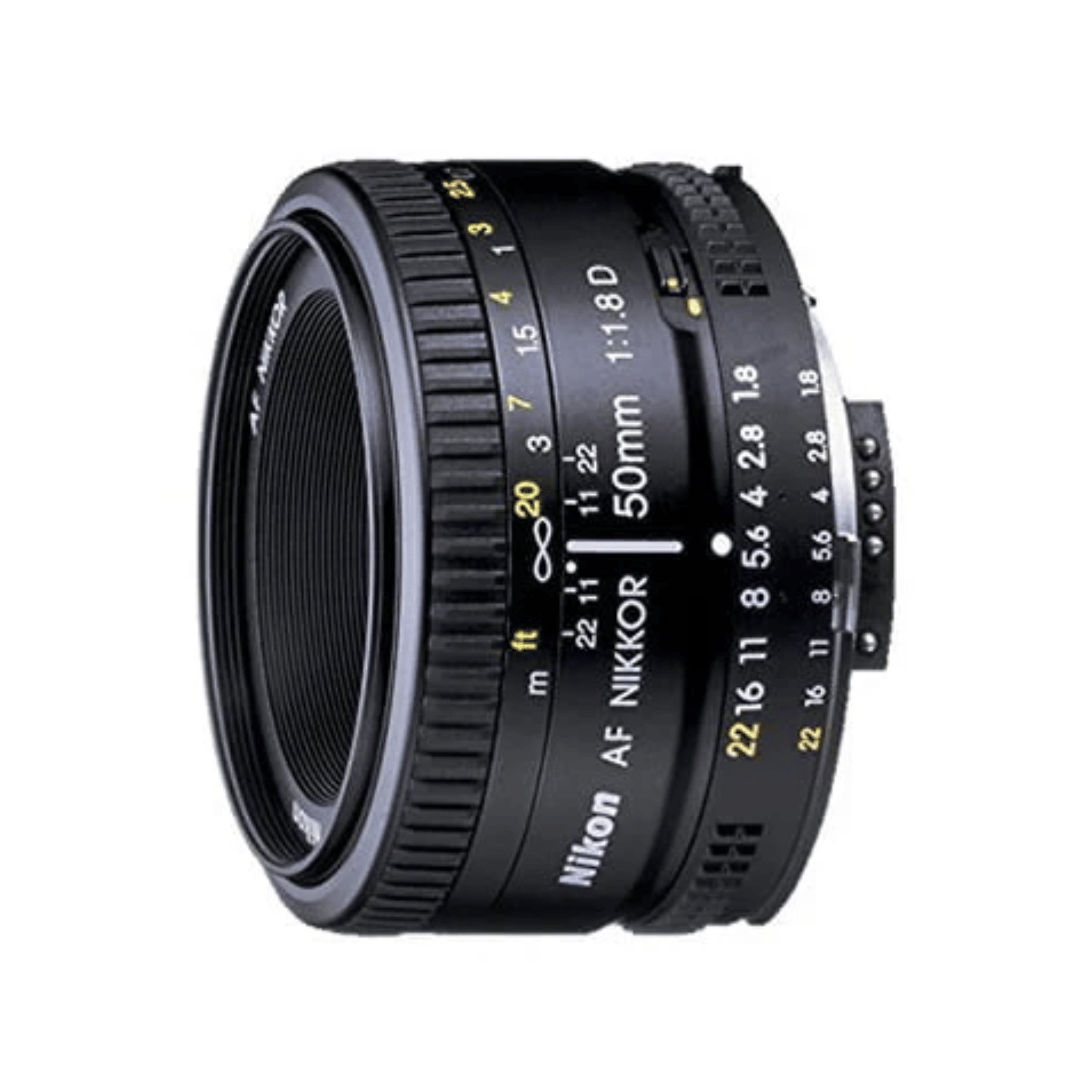 Nikon 50mm f/1.8D AF (Prime) Standard Zoom Lens - Refurbished Good - Black - Refurbished_Black_Top_123561