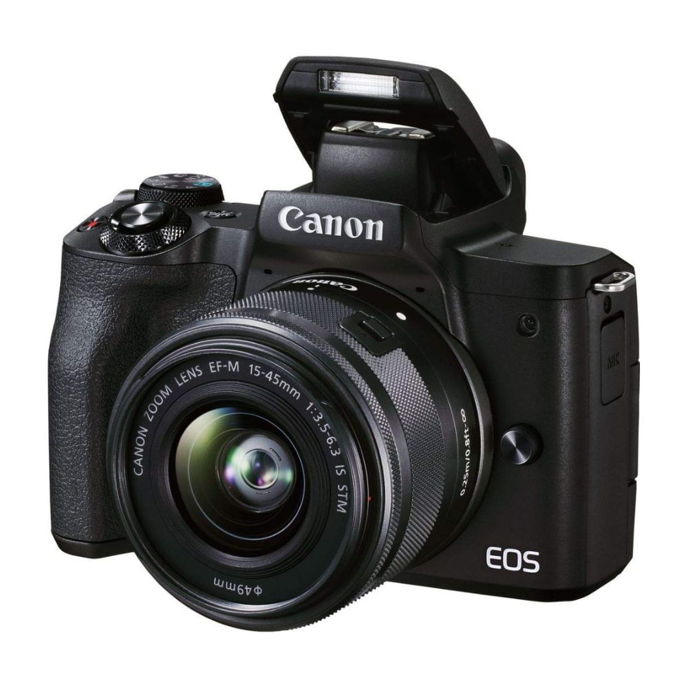 Canon M50 Mark II 24.1MP Mirrorless Camera - Refurbished_Black_Left Side_58412