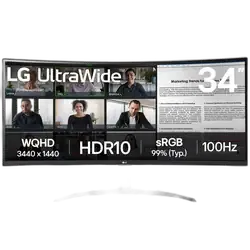 LG 34WR50QC 34 Inch 100 Hz Curved Ultra Wide WQHD Monitor  - Unboxed_Black_Front_89668
