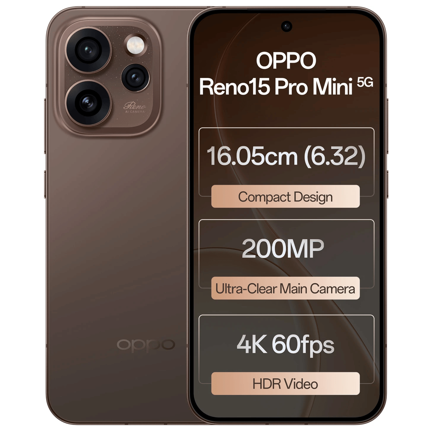 OPPO Reno15 Pro Mini 5G - Refurbished_Cocoa Brown_Top_112766
