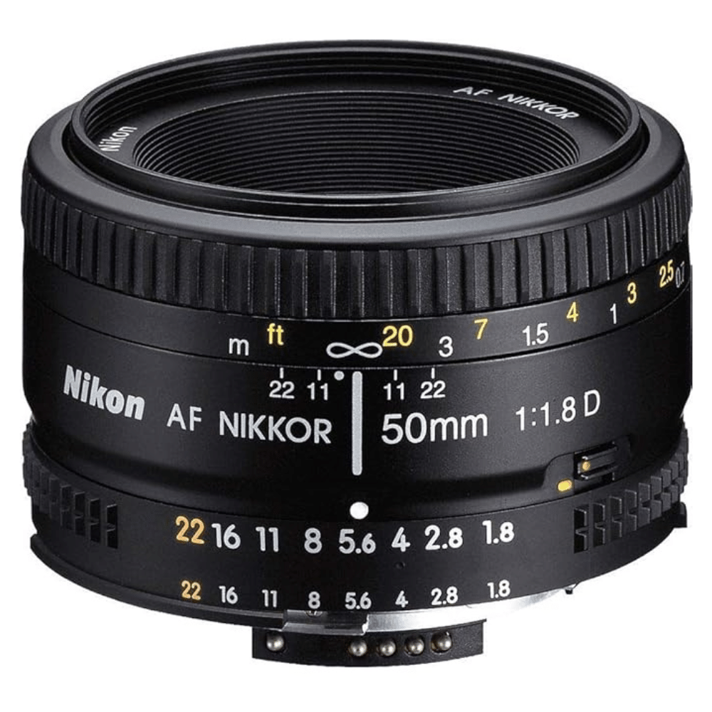 Nikon 50mm f/1.8D AF (Prime) Standard Zoom Lens - Refurbished Good - Black - Refurbished