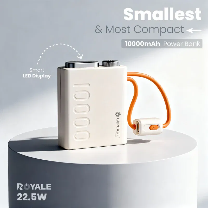 Lapcare Royale (LOX-226) 10000Mah - PowerBank - New - White_White_Left Side_112993