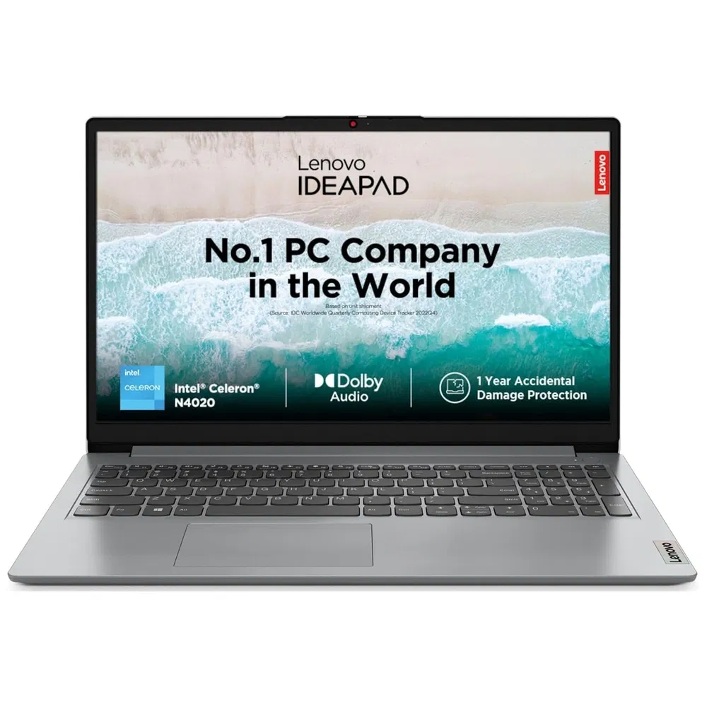 Lenovo IdeaPad 1 Series 15IGL7 (Intel Celeron N4020 15.6 Inch)- Refurbished_Silver_Front_124395