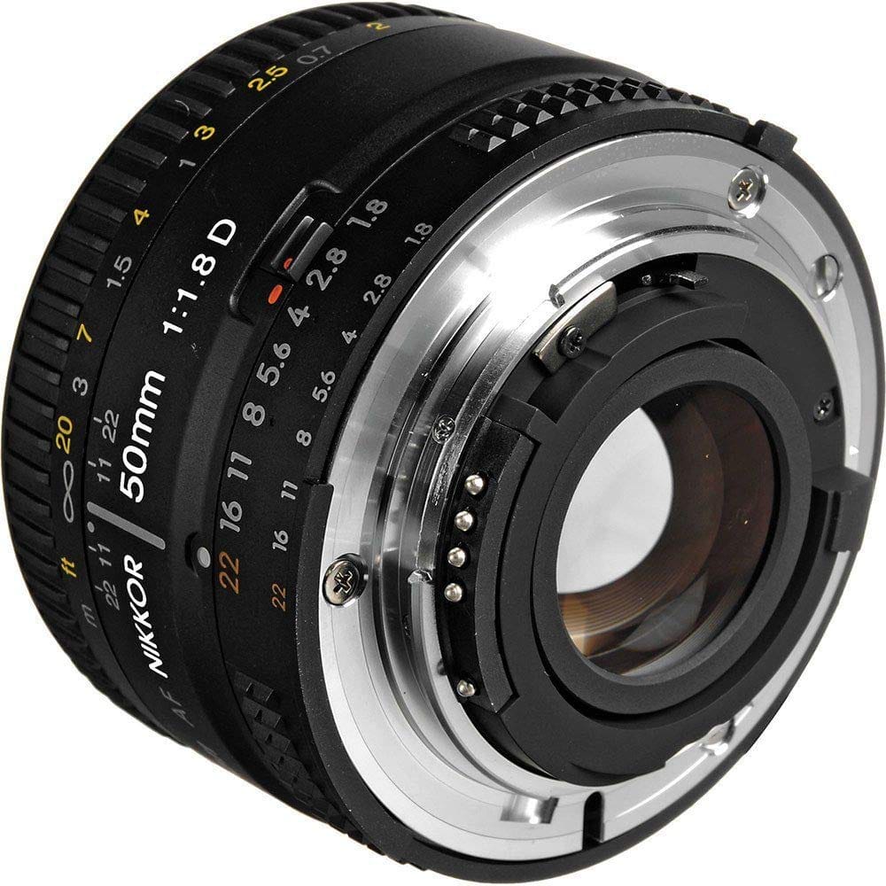 Nikon 50mm f/1.8D AF (Prime) Standard Zoom Lens - Refurbished Good - Black - Refurbished_Black_Back_70421