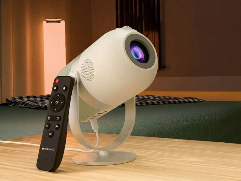 Zebronics Pixaplay 54 3800 LM Smart LED Projector  - Unboxed_White_Front_124764