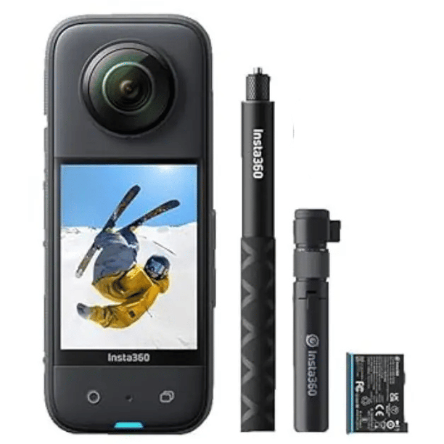 Insta360 X3 72MP Creator Kit Action Camera - Refurbished_Black_Front_124374