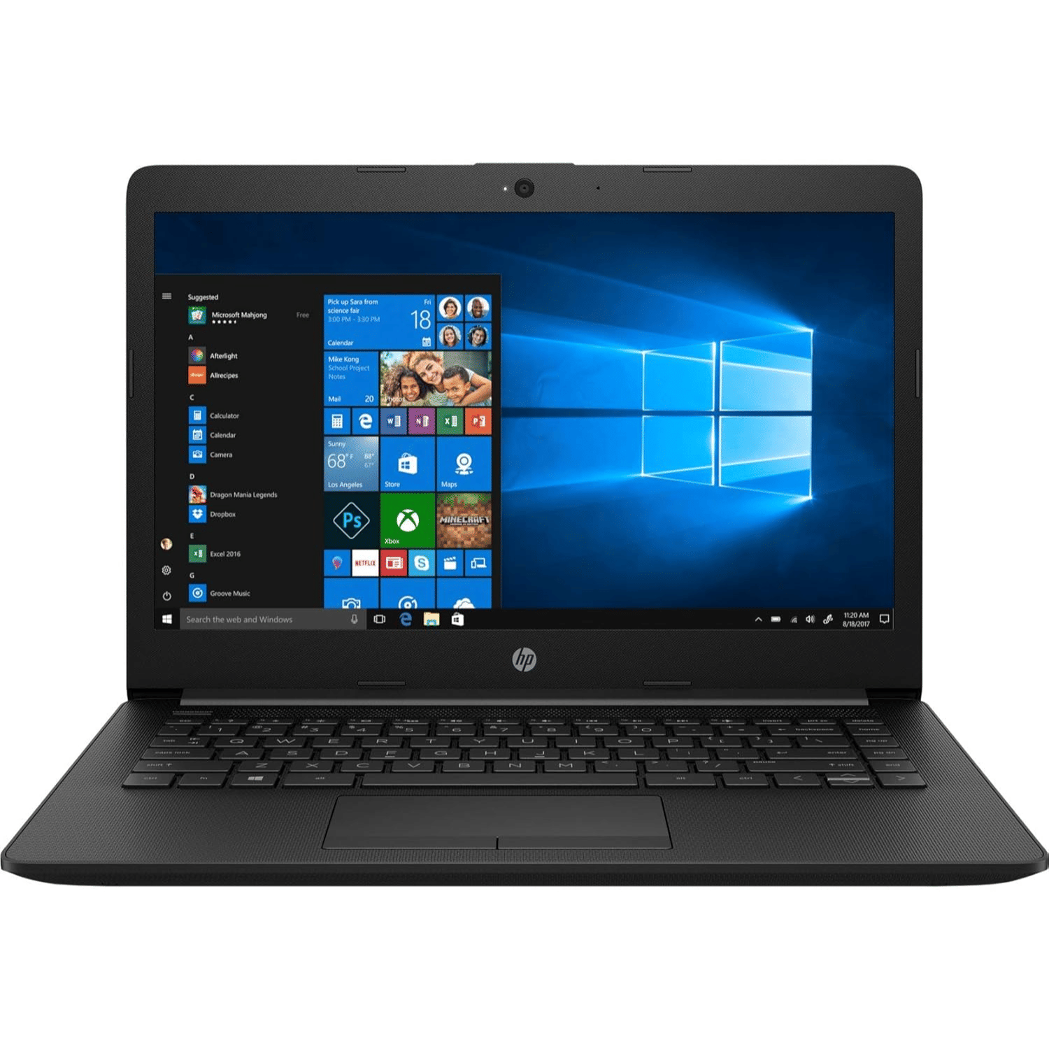HP/Compaq HP 14 Series 14q-cs0018TU (Intel Pentium Dual Core 14 Inch)- Refurbished_Black_Front_117149