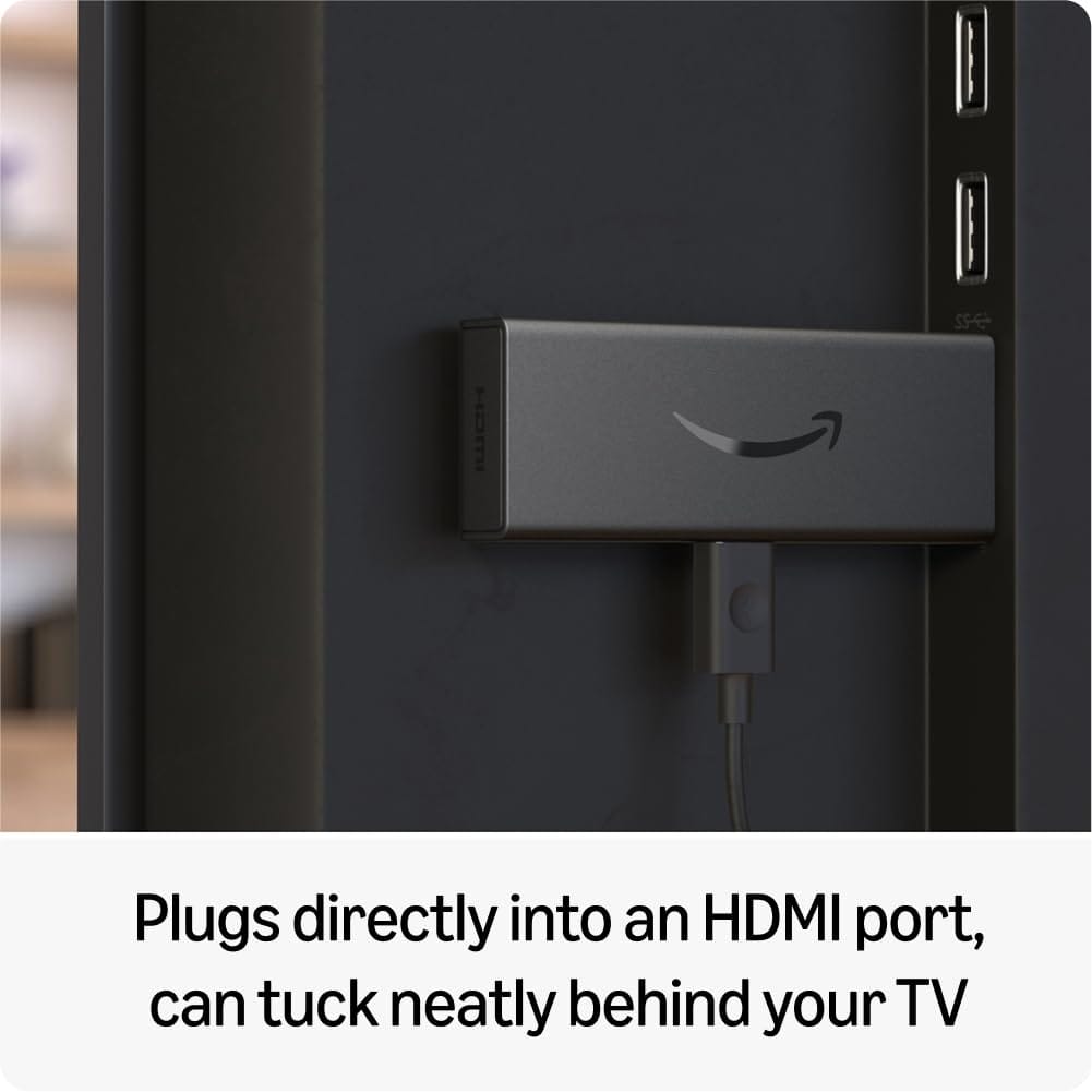Amazon FireTV Stick HD, full HD Streaming Device with Alexa Voice Remote - Brand Warranty - 365 - Refurbished Superb - Black_Black_Bottom_88251
