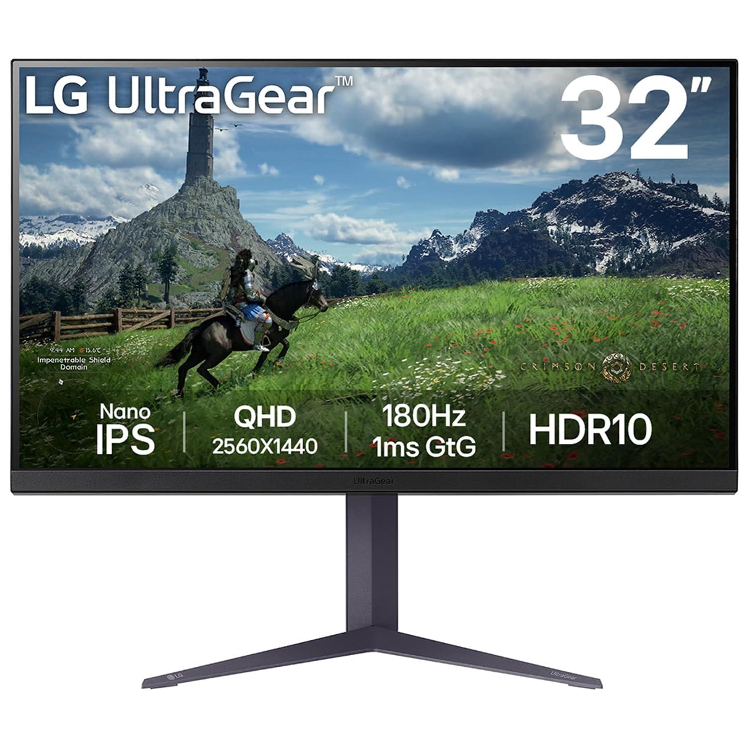 LG 32GS85Q 32 Inch IPS 180 Hz QHD Gaming Monitor  - Unboxed_Black_Front_89781