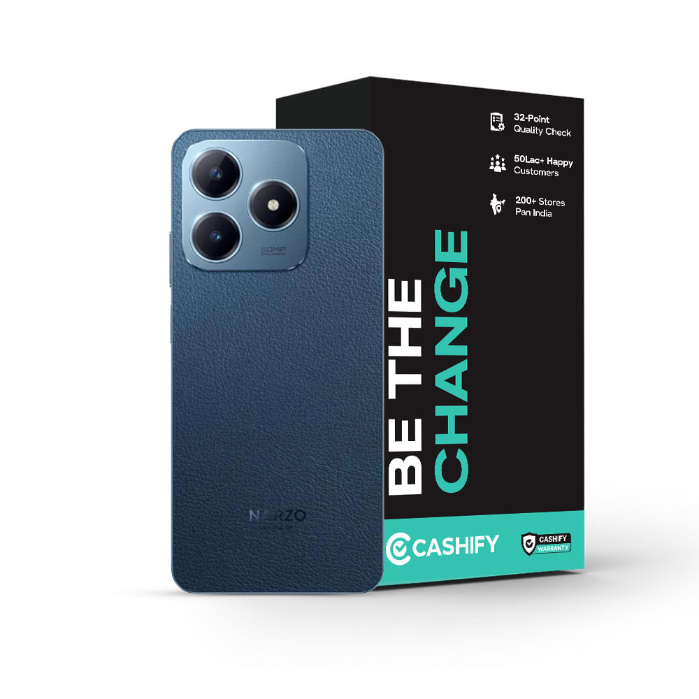 Realme Narzo N63 - Refurbished_Leather Blue_Phone With Box_63002