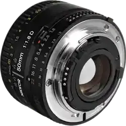 Nikon 50mm f/1.8D AF (Prime) Standard Zoom Lens - Refurbished Good - Black - Refurbished_Black_Back_70421
