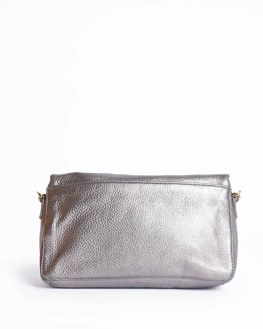 Tory Burch Marion Crossbody Luxury Bag - Pre-Loved - Metallic Grey - Refurbished_Metallic Grey_Back_64451