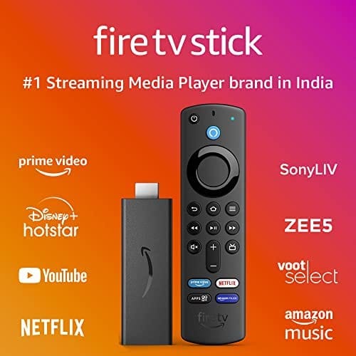 Amazon FireTV Stick with Alexa Voice Remote, HD Streaming Device - Brand Warranty - 365 - Refurbished Superb - Black_Black_Back_88241